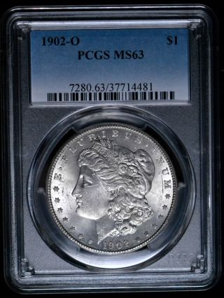 1902 - O $1 Morgan Silver Dollar - Pcgs Ms63