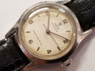 Steel Tudor / Rolex Oyster Ref.  4453 Vintage Wristwatch,  Circa 1945 Serviced