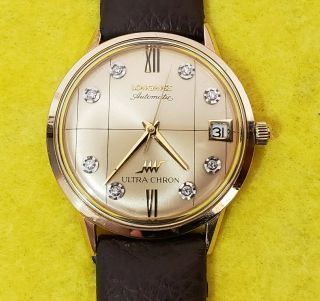 Vintage Longines Automatic Ultra - Chron 10k Gold Filled Cal 431 Diamond Dial