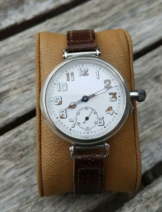 Longines Trench Watch Borgel Cased Military 1916,  Cal 13.  34 Fully