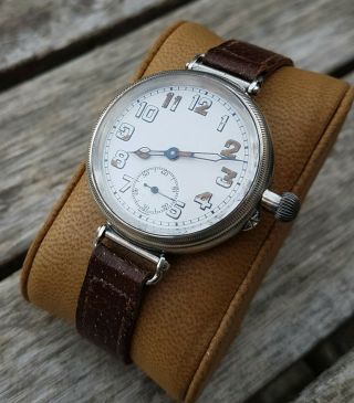 Longines trench watch Borgel cased Military 1916,  Cal 13.  34 fully 3