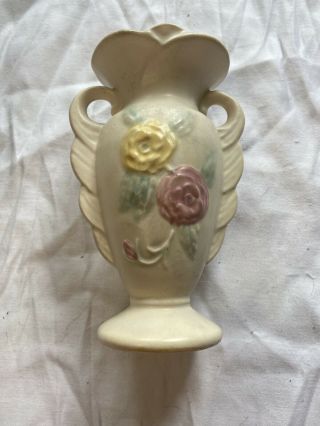 Hull Pottery Usa Open Rose 121 Vase 2