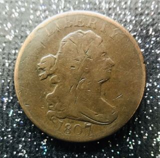1807 Philadelphia Copper Draped Bust Half Cent