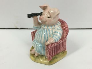 1987 Beatrix Potter Little Pig Robinson Spying Porcelain Figurine Beswick
