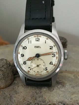 Lovely Rare Vintage Ebel Atp Ww2 Issued Military Old Watch