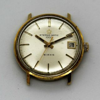 Eterna Matic 1000 Birks 14k Gold Men Watch (0,  585) Swiss Made