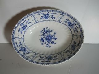 Johnson Brothers - Indies Blue - 7 X 9 - Oval Serving Bowl