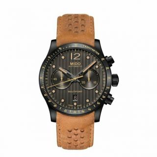 Mido Multifort Automatic Chronograph Leather Strap Mens Watch M025.  627.  36.  061.  10
