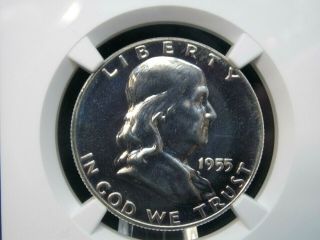 1955 Proof Franklin Half Dollar 50c Ngc Pf64 East Coast Coin & Collectables Inc