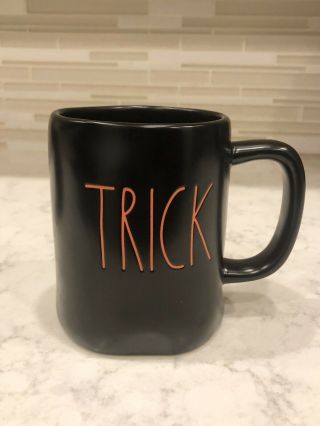 Rae Dunn Black Trick Or Treat Halloween Mug - Orange Lettering - 1 Piece