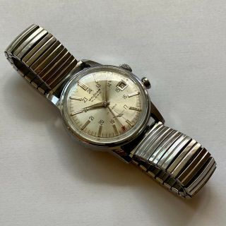 Rare Vintage Waltham Alarm Wrist Watch Serviced W/ Vulcain Cricket 402