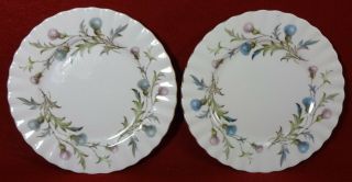 Royal Albert China Brigadoon Pattern Set Of Two (2) Bread Plates - 6 - 1/4 "