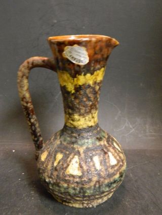 Vintage Hand Crafted Toscany Italy Ceramic Ewer Pitcher 7 