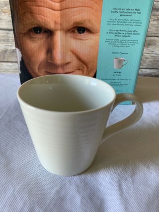 Gordon Ramsay Maze Royal Doulton Set Of 4 Coffee Cups White Mugs W Handles