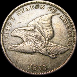 1858 Flying Eagle Cent Penny - - - Type Coin L@@k - - - D383