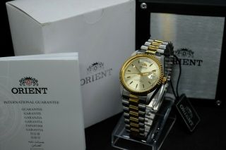 Orient Oyster President Day Date 36mm Two Tone - Gold Dial - NOS - Very Rare 3