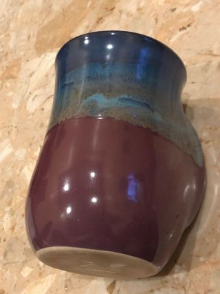 2014 Neher Art Pottery Coffee Tea Cup/mug Purple/mauve Artist Signed