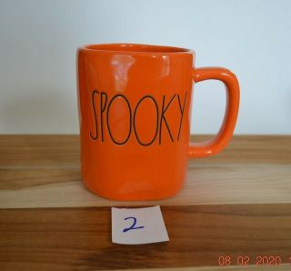 Rae Dunn By Magenta Spooky Orange Coffee Mug Cup Rare Vhtf