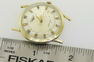 Longines vintage 14K gold elegant high fashion automatic men ' s watch 3