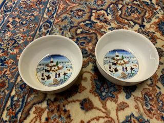 Villeroy & Boch Naif Christmas 5 1/4 " Cereal Bowl Porcelain Set Of 2