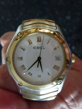 Ebel Classic Gents Timepiece 18k Gold And Stainless Steel