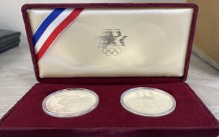 1983 - S 1984 - S Proof Los Angeles Olympic Us Silver Dollar Coin Set Of 2