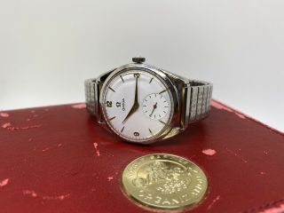 Vintage Omega Watch White Waffle Dial 267