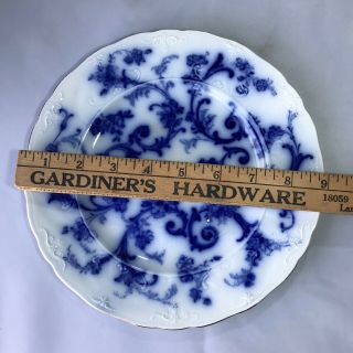 Flow Blue Ridgways England Royal Semi Porcelain Gainsborough Dinner Plate 2