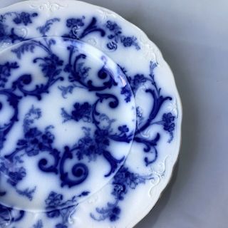 Flow Blue Ridgways England Royal Semi Porcelain Gainsborough Dinner Plate 3