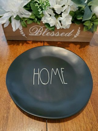 Rae Dunn Ceramics 11 " Dinner Plate Black With Ll White Home Farmhouse Decor