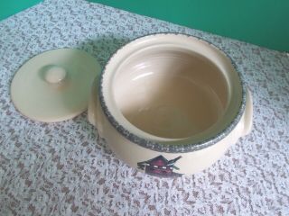 2002 Home & Garden Party Ltd.  Pottery Casserole Dish With Lid - Birdhouses 3