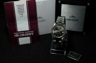 Orient Oyster President Day Date 36mm FEV03001BY - Black Dial - SS - NOS - Rare 3