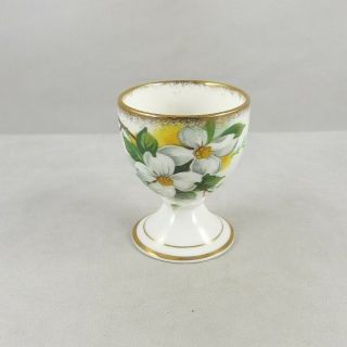 Vintage Royal Albert Bone China White Dogwood Egg Cup England With Backstamp