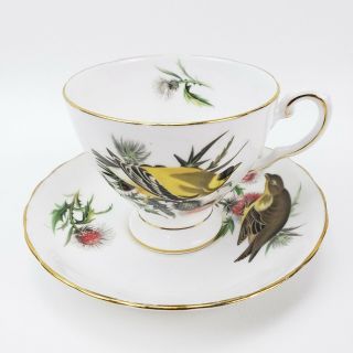 Royal Tuscan Fine Bone China Audubon Birds Goldfinch Teacup Made In England