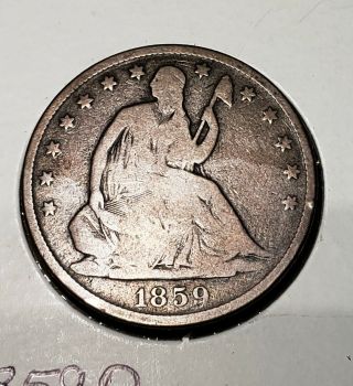 1859 - O Seated Liberty Half Dollar Scarce Silver Piece Collector