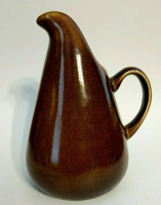 Russell Wright Pitcher By Oneida Chicory Brown 90 Oz.  Mid Century Modern,  10.  5 "