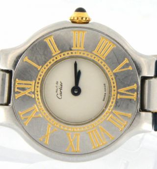 Cartier Must De Cartier 21 Wrist Watch 29mm Stainless Steel & Leather
