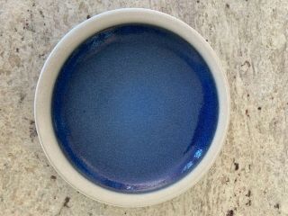Heath Ceramics Salad Plate,  Blue Moonstone And Opal,  7.  5 " Rim Line