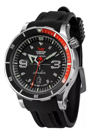 Vostok Europe Anchar Nh35a - 510a587 Automatic Watch Black/red
