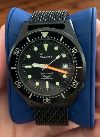 Squale 1521 50 Atmos 1521 - 026pvd Pvd Black Watch Swiss Made Diver 500m 41mm