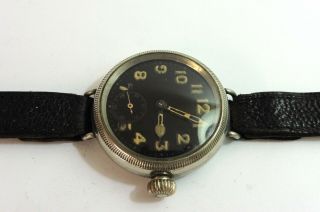RARE c1917 1st WW BRITISH MILITARY ISSUED OFFICERS TRENCH WATCH 2