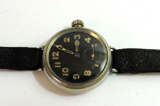 RARE c1917 1st WW BRITISH MILITARY ISSUED OFFICERS TRENCH WATCH 3