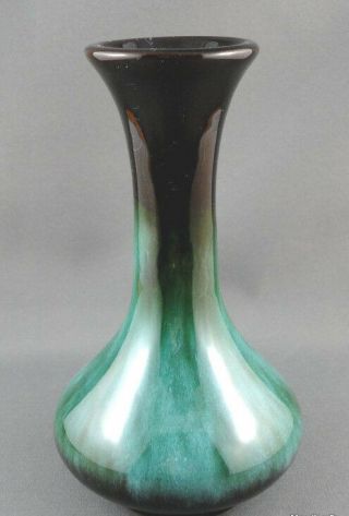Blue Mountain Pottery Bud Vase Green Turquoise Drip Glaze 5in Bmp Canada C1960s