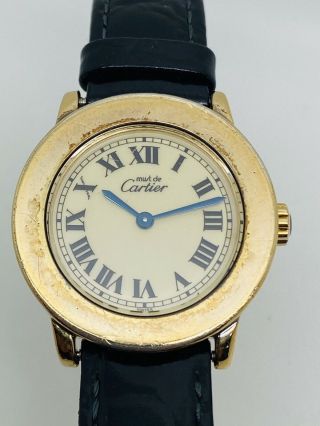 Cartier Must De Cartier Ronde Gold Plated Ladies/womens Reference 1801