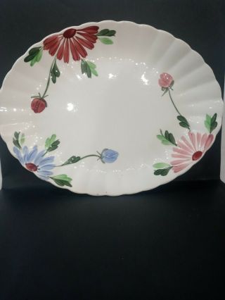 Vintage Blue Ridge Pottery Mardi Gras Pattern Platter