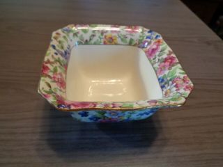 Royal Winton Summertime Chintz Flower Grimwades England Candy Nut Square Dish