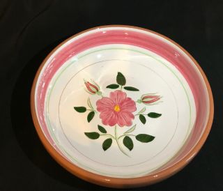 Vintage Stangl Pottery “wild Rose” Serving Bowl 8in.