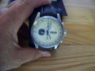 Glycine Swiss Incursore Chrono Automatic Watch Day Date 3867 Movement Vali 7750 2