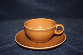 2 Russel Wright Iroquois Casual China Ripe Apricot Cup And Saucer Mid Century