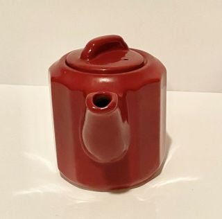 Vintage Syracuse China Restaurant Ware Individual Creamer Red Burgundy With Top 3